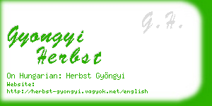 gyongyi herbst business card