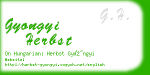 gyongyi herbst business card